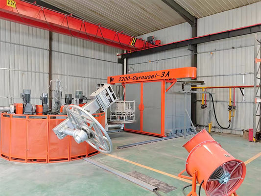 Mua High Capacity Polyethylene Turret Roto Mold Machine PLC Control System 1000 Liters sản xuất trực tuyến